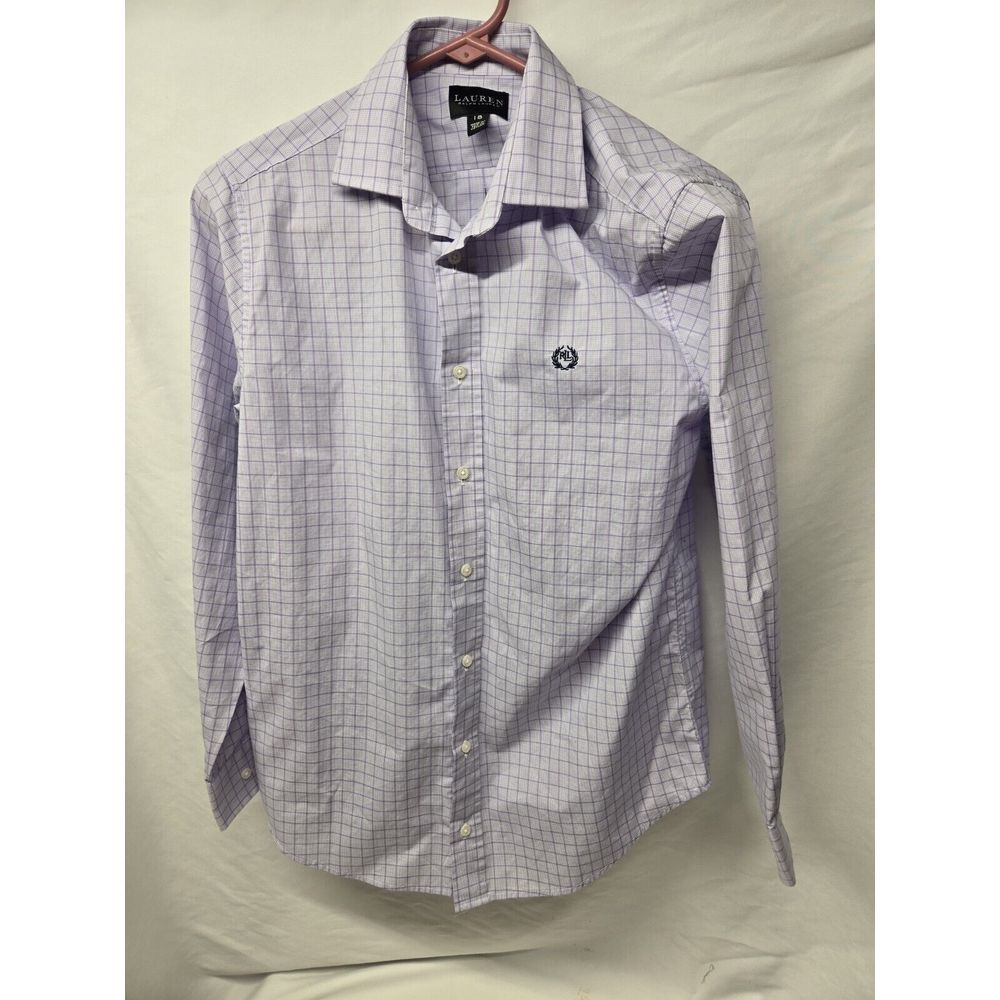 Lauren‎ Ralph Lauren Men's Size 18 Black Label Long Sleeve Button Up Purple